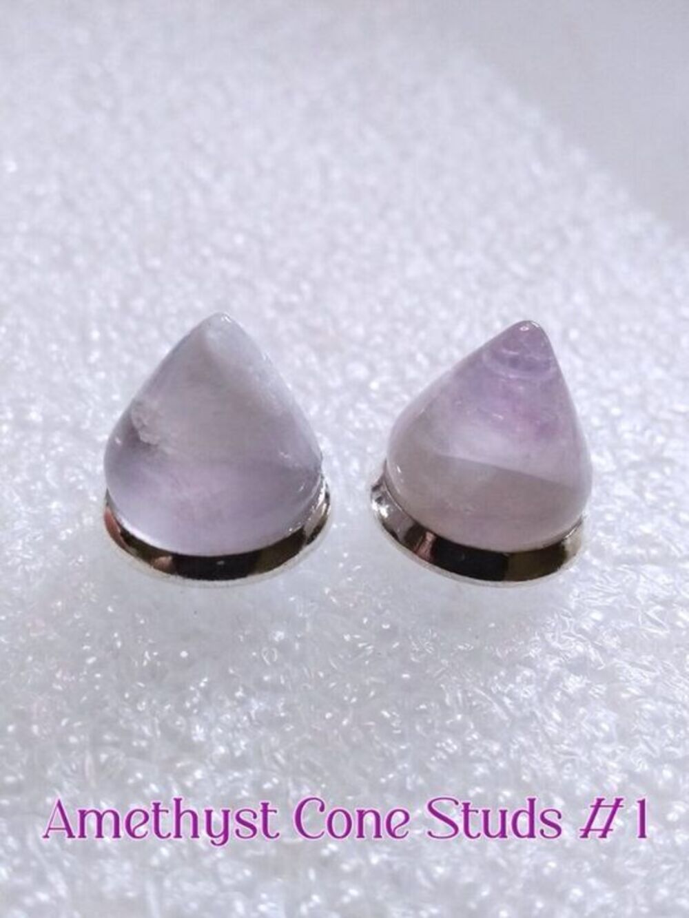 Pale Lavender Amethyst Cone Studs #1 ~ Edgy BadA$$ & Sexy!